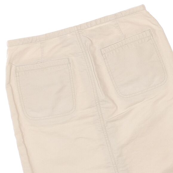 American Eagle Skirt 0 Beige Cotton Button Drawstring Pockets Womens Measure W28 - Picture 5 of 8